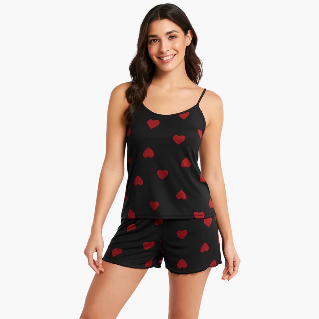 Ladies' Summer Sleep Shorts Pajama Set