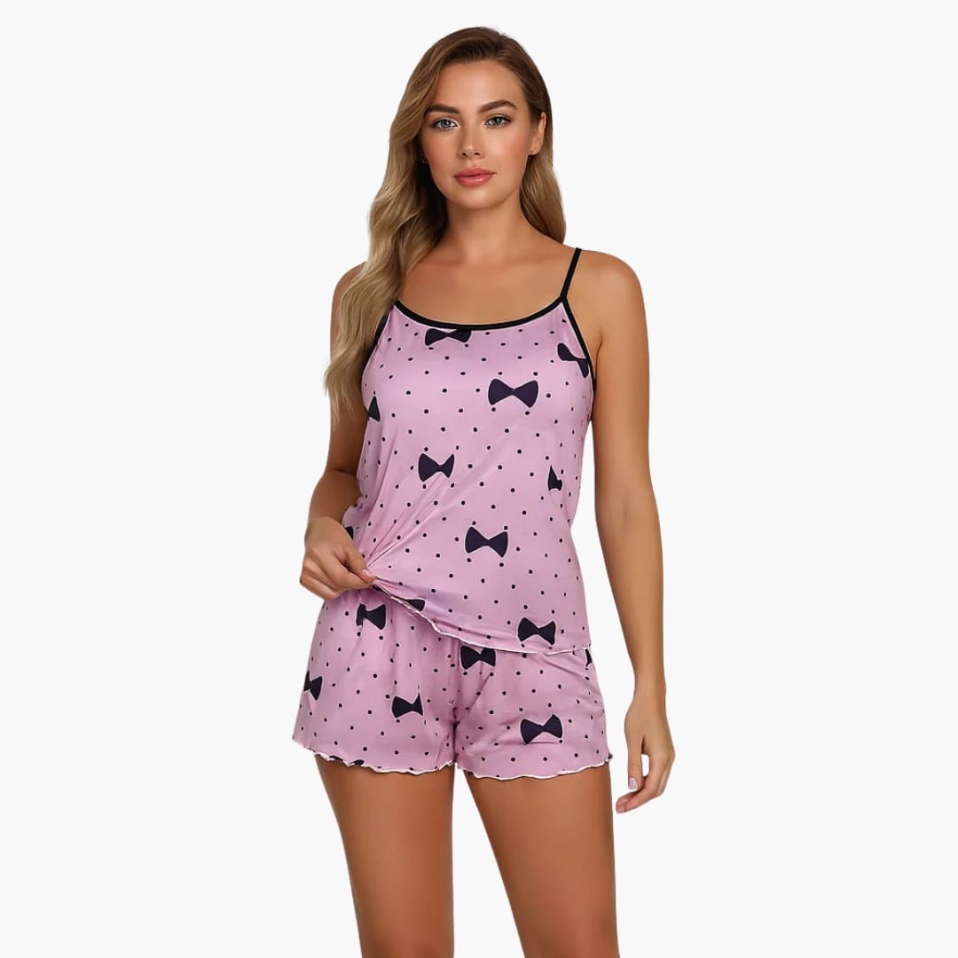 Ladies' Summer Sleep Shorts Pajama Set