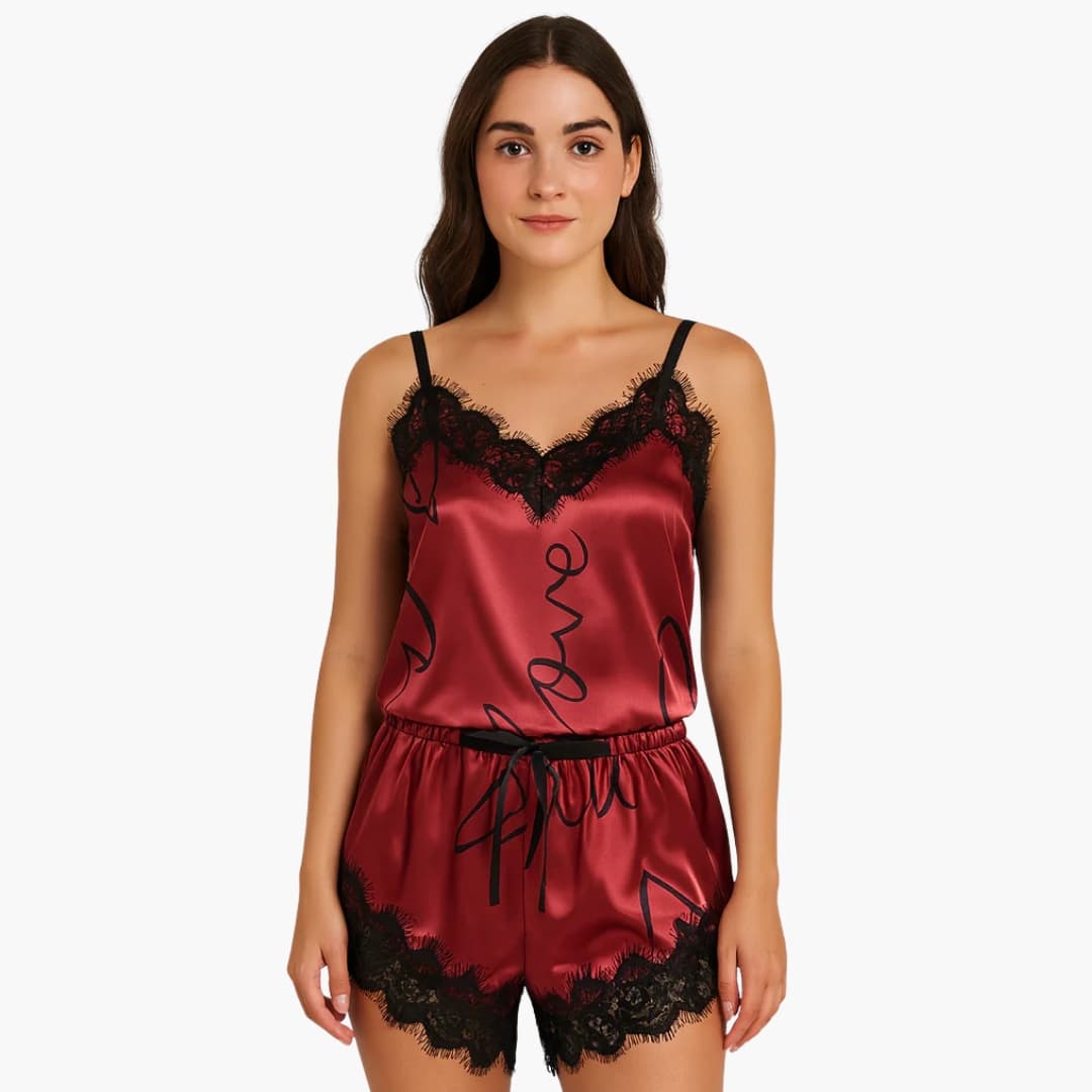 Ladies' Sleepwear Set with Cami Top and Fun Print Pants