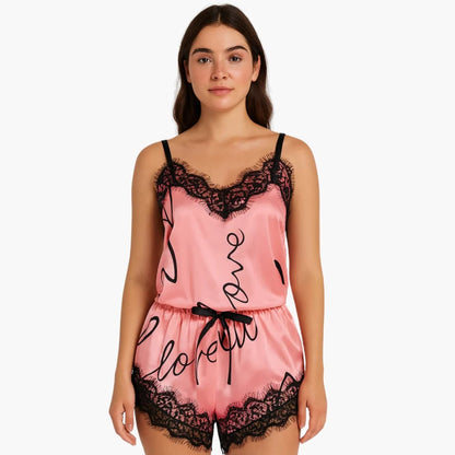 Ladies' Sleepwear Set with Cami Top and Fun Print Pants