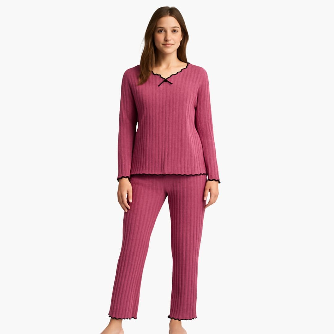 Ladies Soft Sleepwear Set Top and Bottom