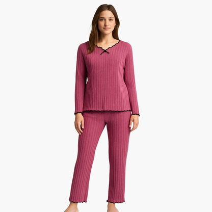 Ladies Soft Sleepwear Set Top and Bottom
