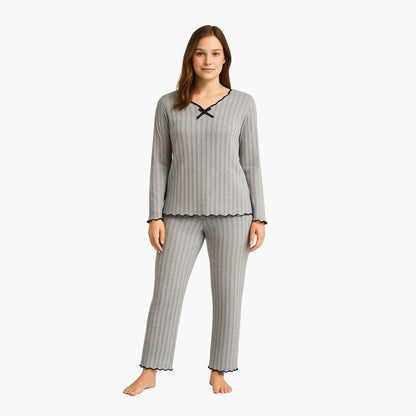Ladies Soft Sleepwear Set Top and Bottom - Olytrend