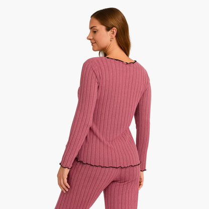 Ladies Soft Sleepwear Set Top and Bottom