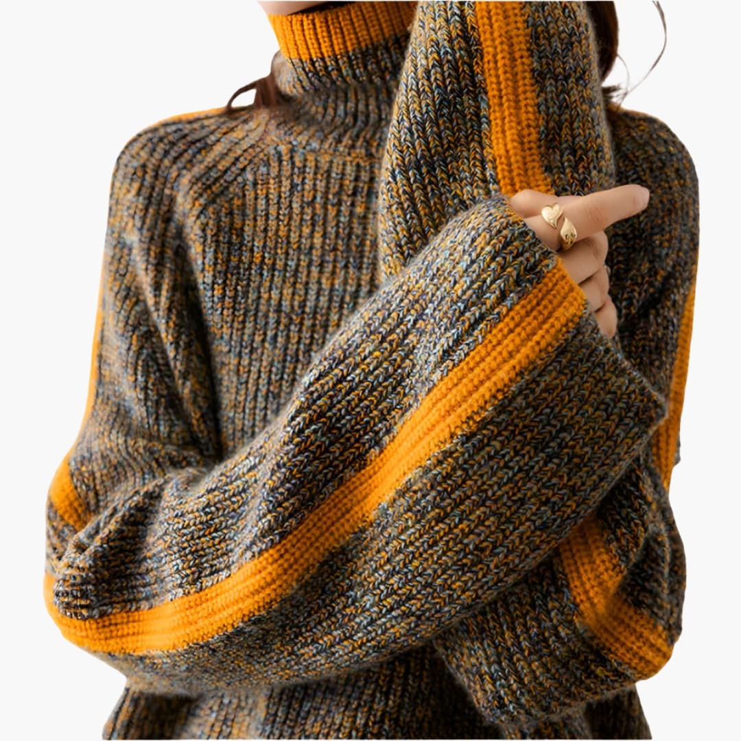 Fashionable Horizontal Neck Warm Sweater