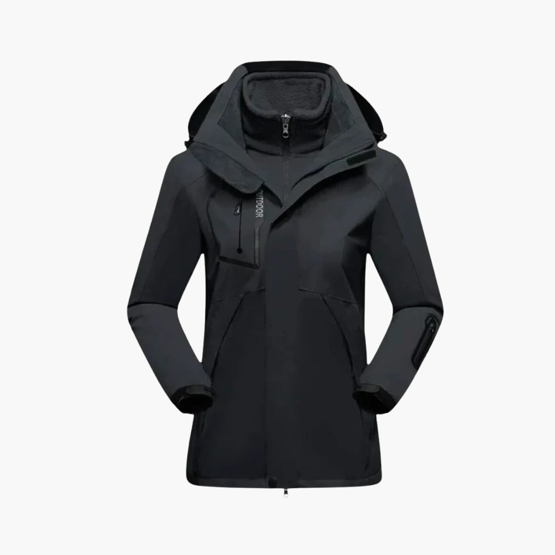 Waterproof Women's Snow Jacket with Adjustable Fit - Olytrend