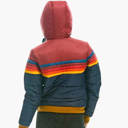 Warm Women's Parka Coat with Hood and Zip