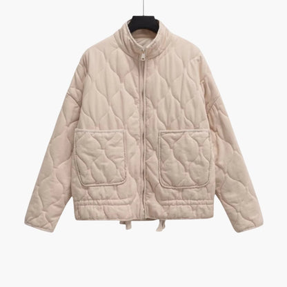 Women's Padded Zip Up Coat with Pockets