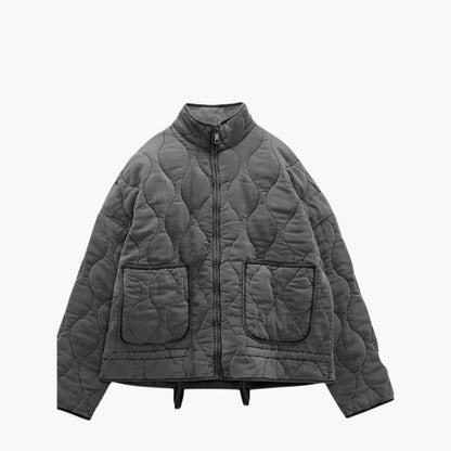 Women's Padded Zip Up Coat with Pockets - Olytrend