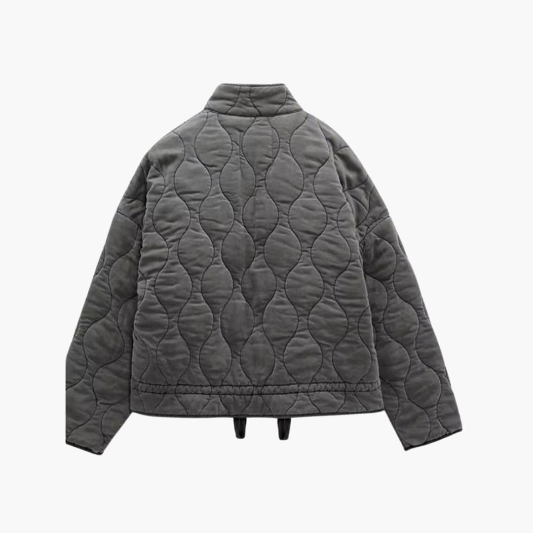 Women's Padded Zip Up Coat with Pockets