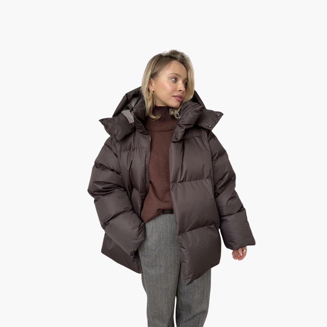 Ladies' Padded Parka with High Neckline