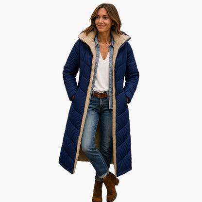 Warm Padded Parka Jacket for Women with Hood