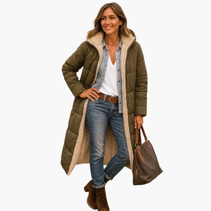 Warm Padded Parka Coat for Women