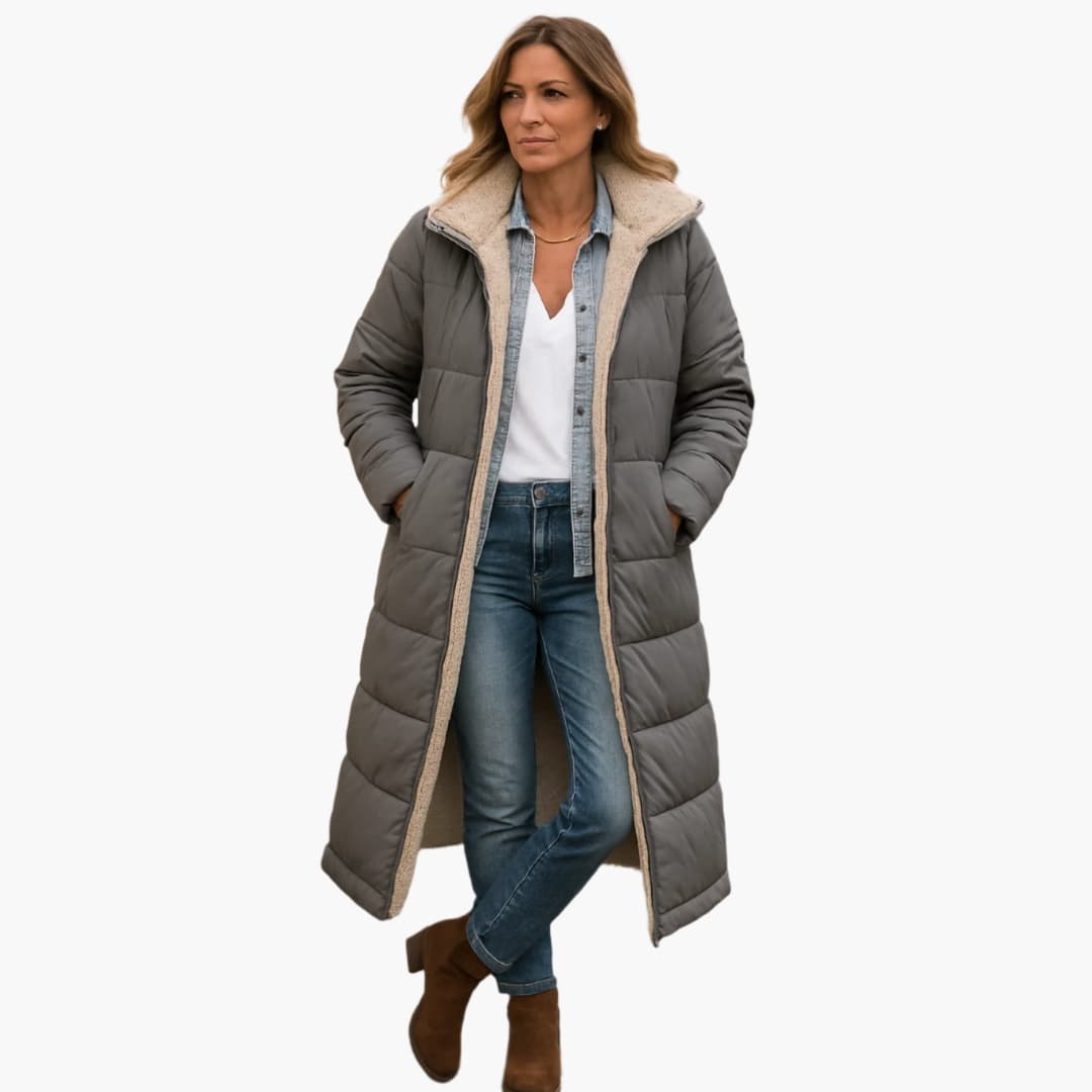 Warm Padded Parka Coat for Women