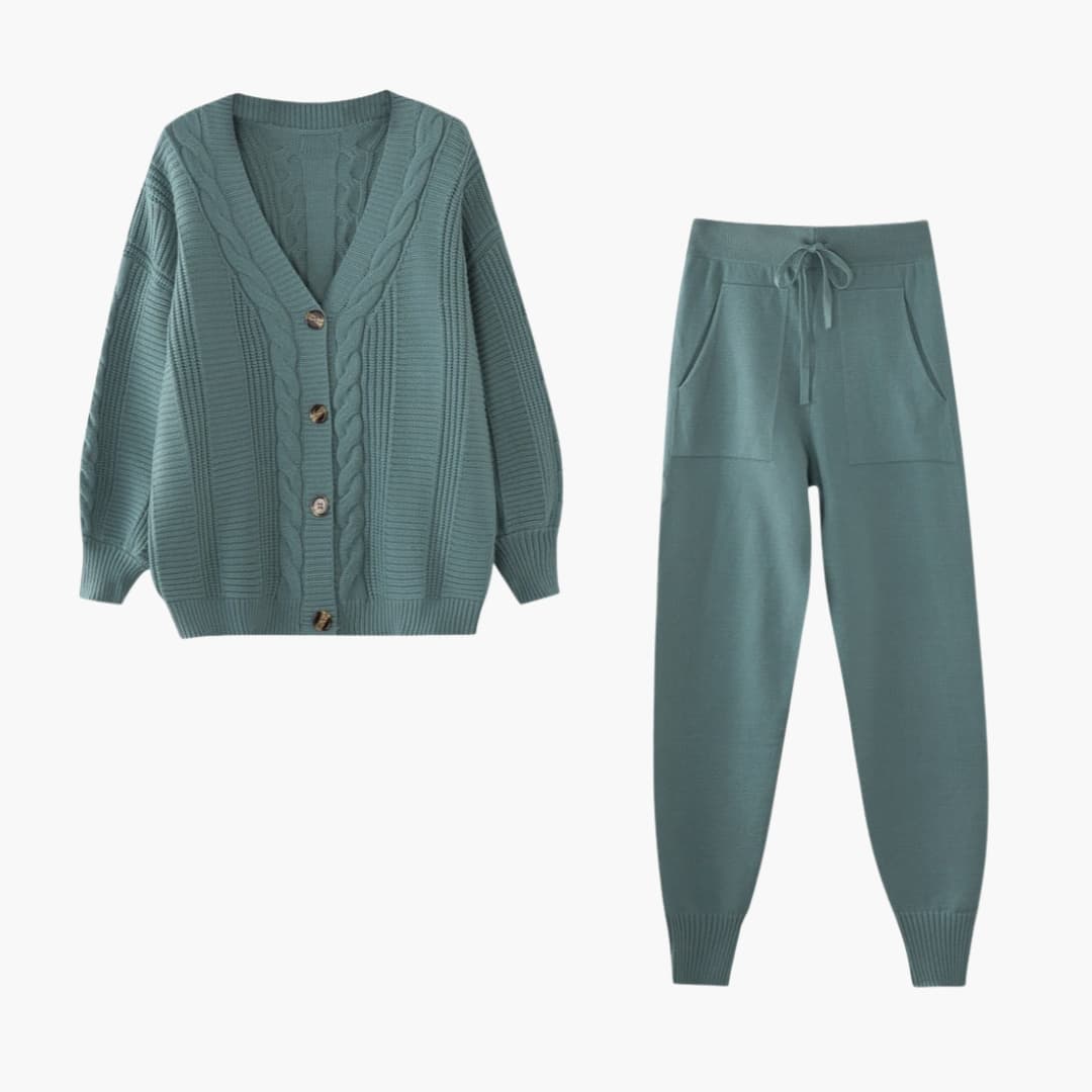 Ladies Soft Sweater Set with Cardigan