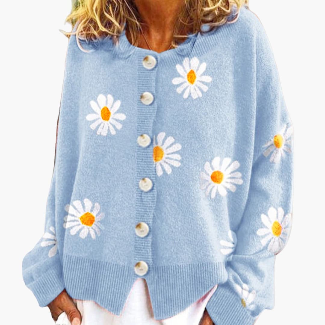 Ladies' Open Front Button Sweater