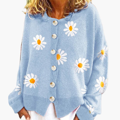 Ladies' Open Front Button Sweater