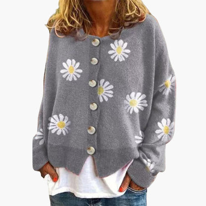 Ladies' Open Front Button Sweater