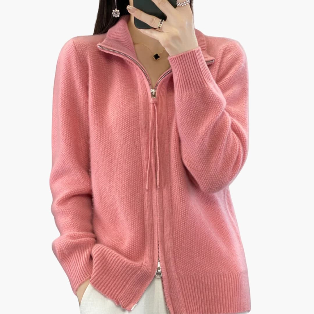 Ladies' Zip Front Sweater Jacket