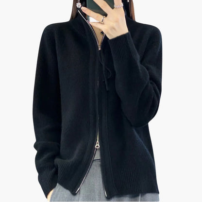 Ladies' Zip Front Sweater Jacket