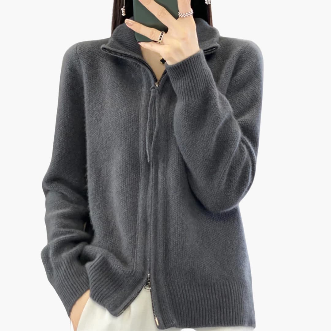 Ladies' Zip Front Sweater Jacket