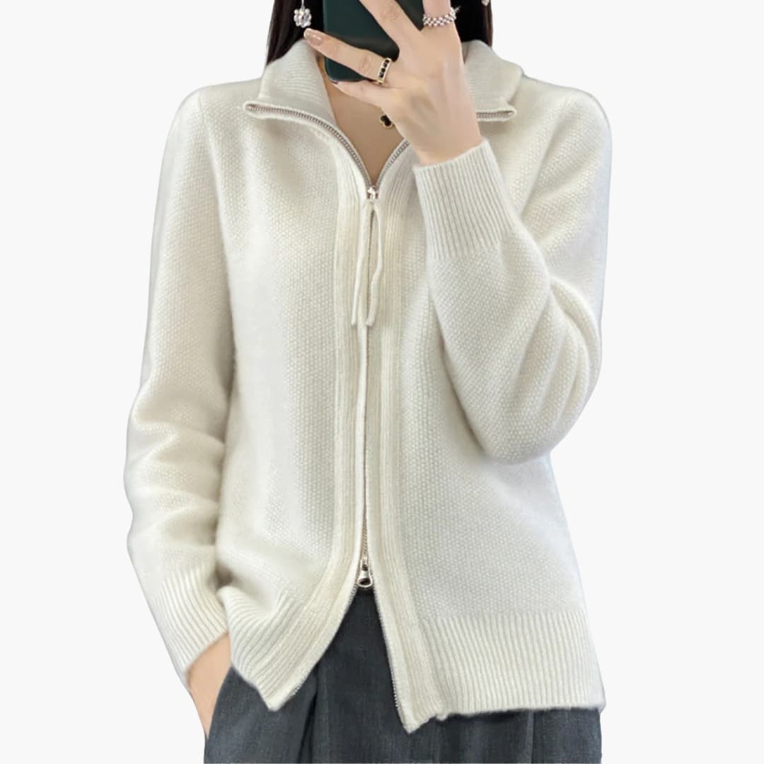 Ladies' Zip Front Sweater Jacket