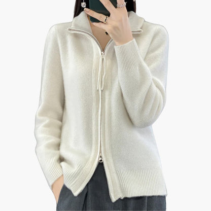 Ladies' Zip Front Sweater Jacket