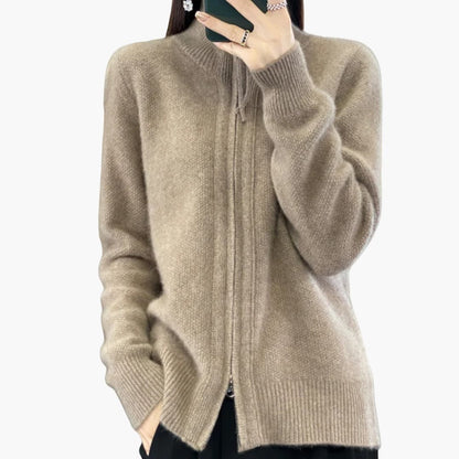 Ladies' Zip Front Sweater Jacket