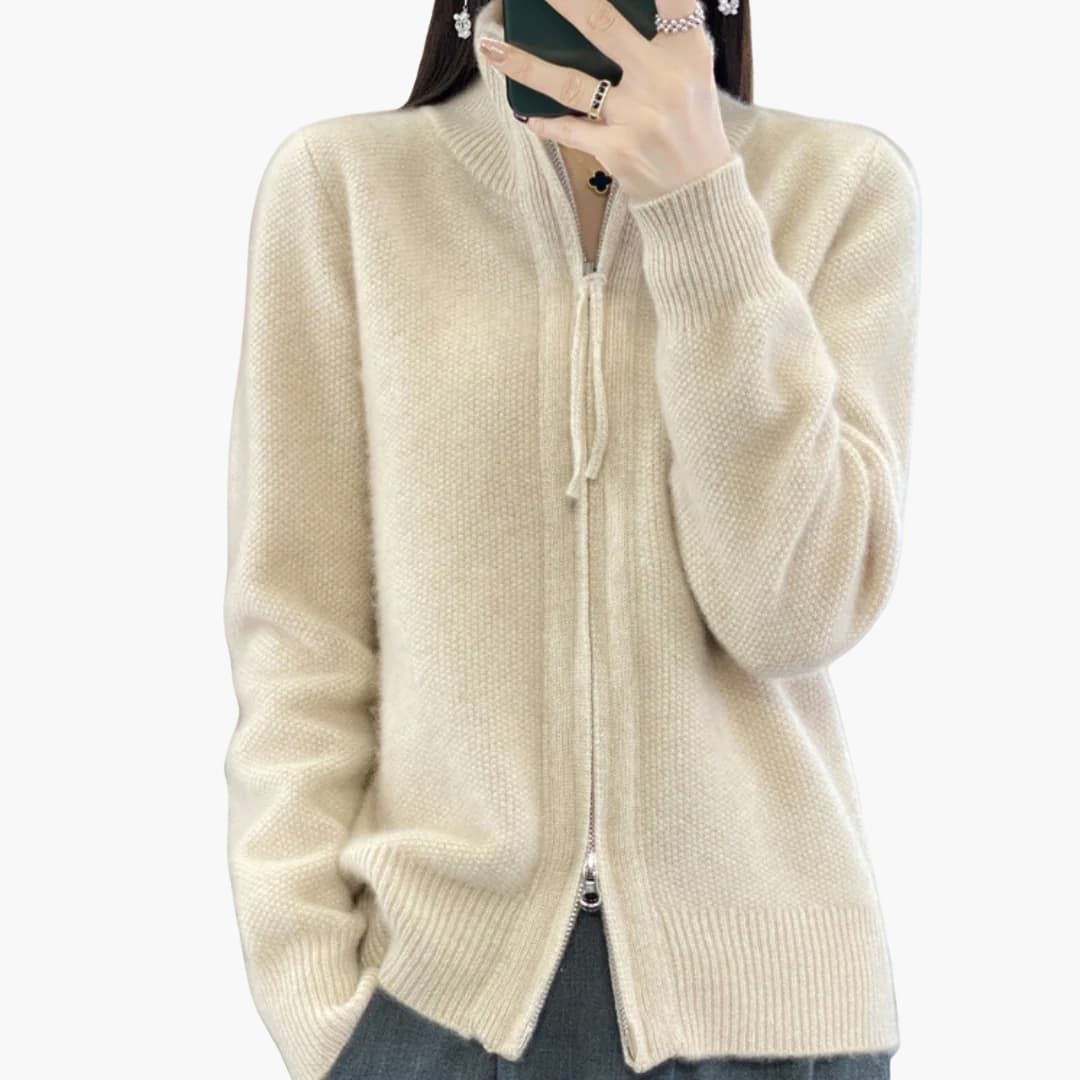 Ladies' Zip Front Sweater Jacket