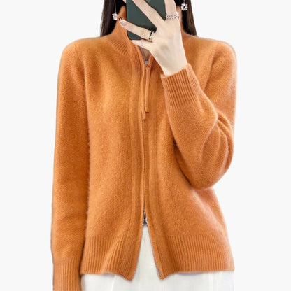 Ladies' Zip Front Sweater Jacket