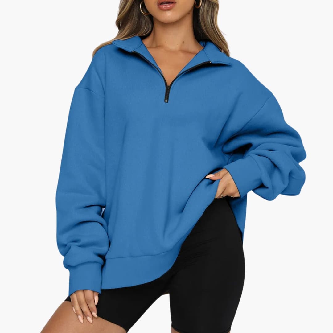 Ladies Soft Half Zip Pullover Sweater