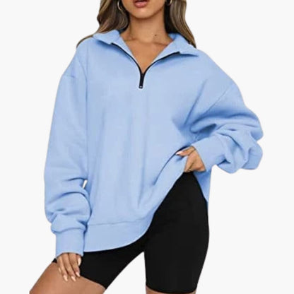 Ladies Soft Half Zip Pullover Sweater