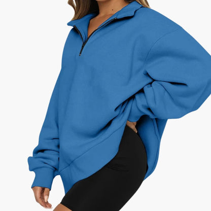Ladies Soft Half Zip Pullover Sweater