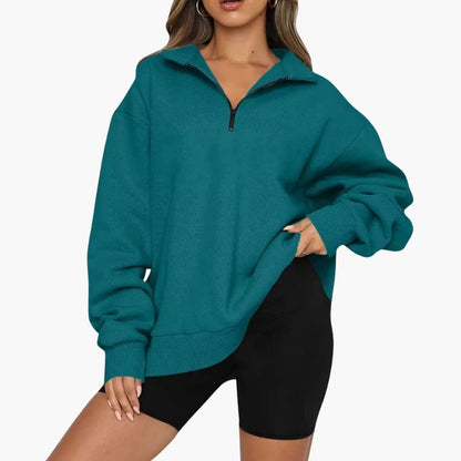 Ladies Soft Half Zip Pullover Sweater