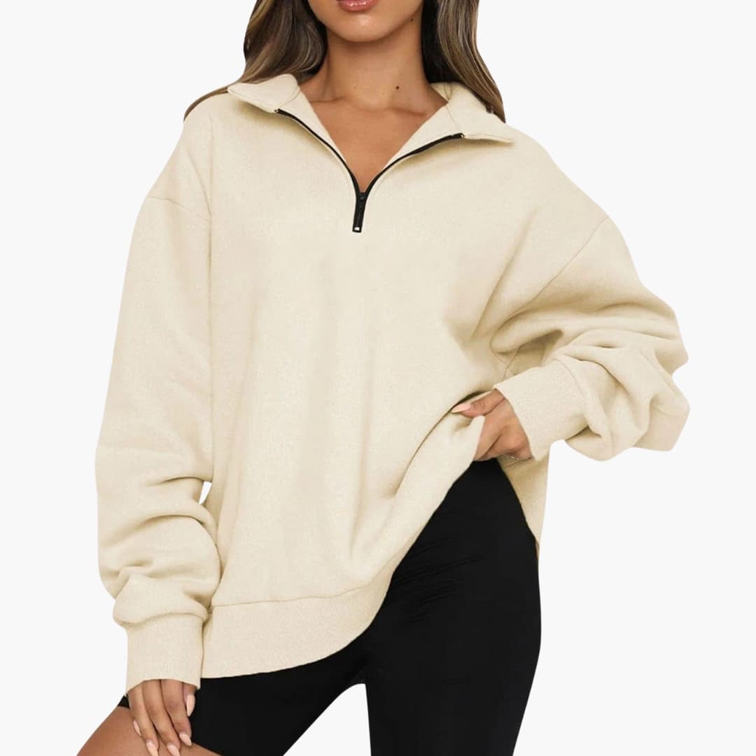 Ladies Soft Half Zip Pullover Sweater