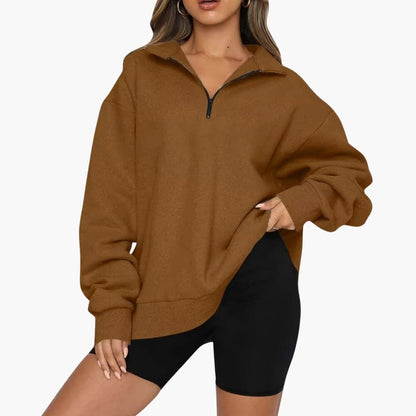 Ladies Soft Half Zip Pullover Sweater