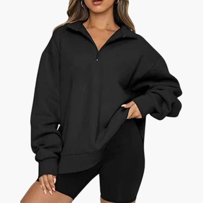 Ladies Soft Half Zip Pullover Sweater