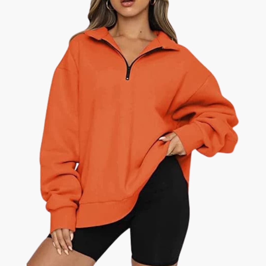 Ladies Soft Half Zip Pullover Sweater