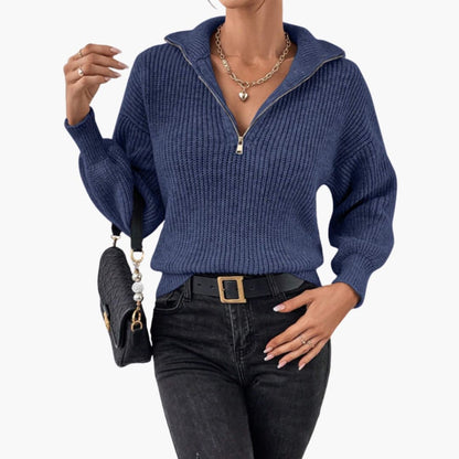 Soft Women's Crew Neck Ribbed Sweater