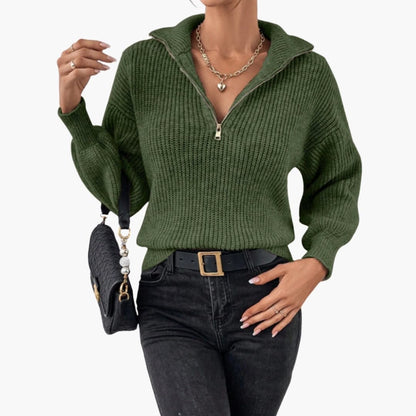 Soft Women's Crew Neck Ribbed Sweater