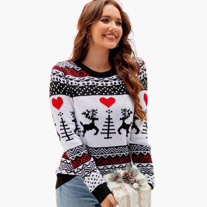 Cozy Women's Christmas Reindeer Sweater
