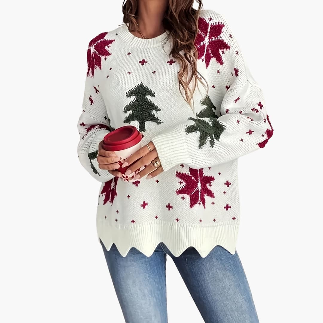 Cozy Women's Crew Neck Winter Sweater - Olytrend