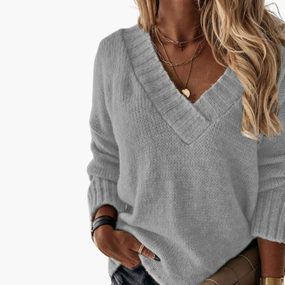Ladies' Soft V-Neck Pullover Sweater