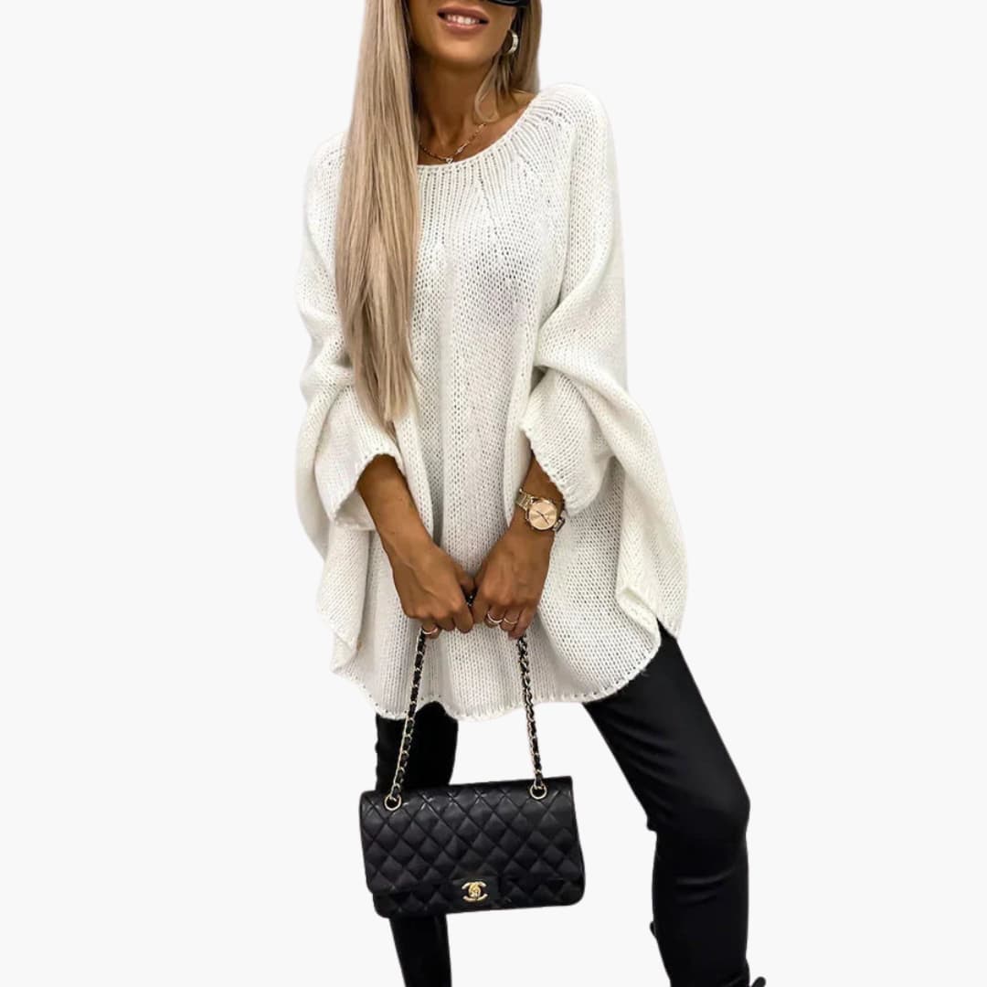 Comfortable Women's Loose Fit Crew Neck Sweater