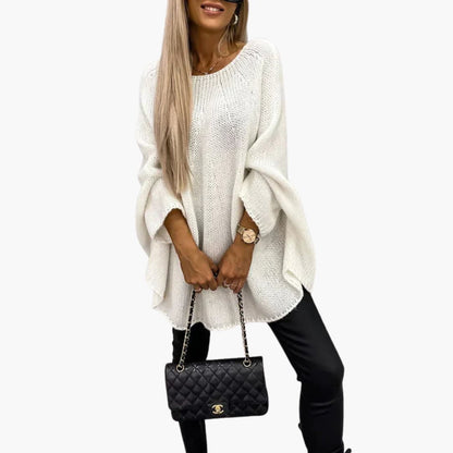 Comfortable Women's Loose Fit Crew Neck Sweater