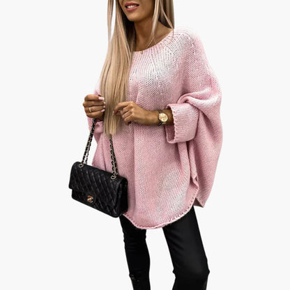 Comfortable Women's Loose Fit Crew Neck Sweater