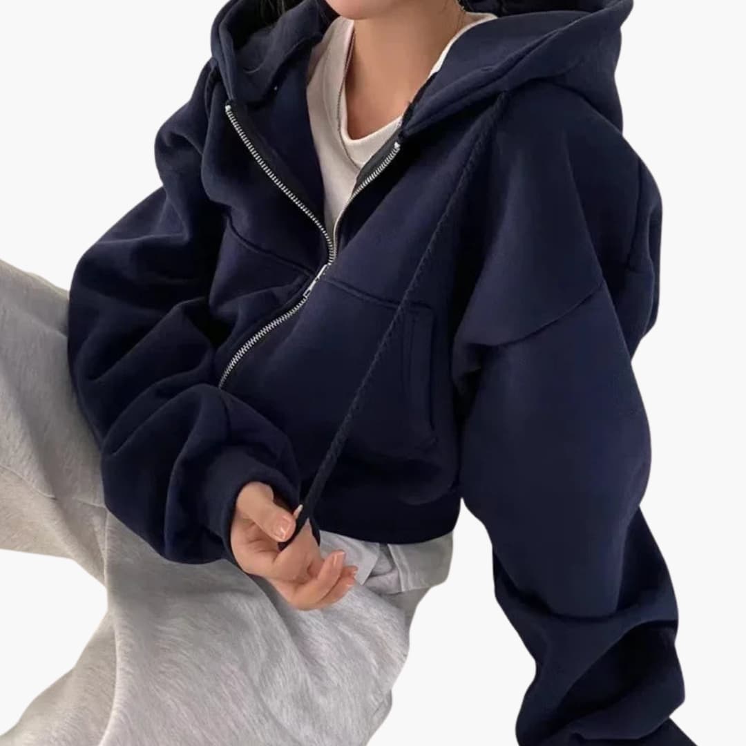 Ladies' Fleece Zip Up Hooded Sweatshirt