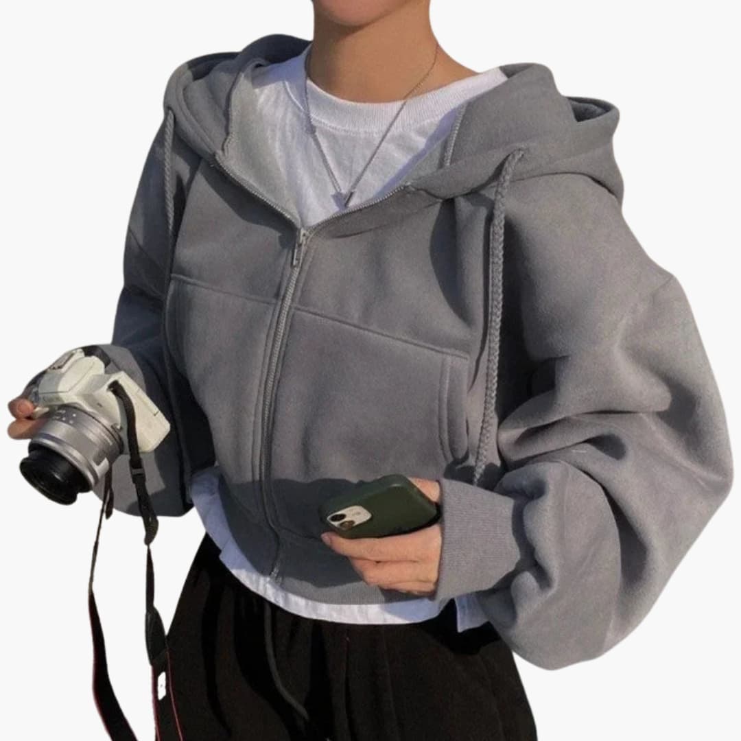 Ladies' Fleece Zip Up Hooded Sweatshirt