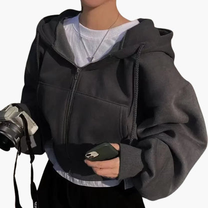 Ladies' Fleece Zip Up Hooded Sweatshirt
