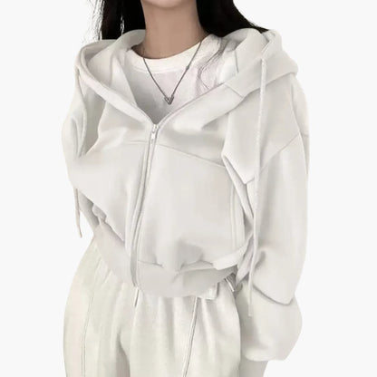 Ladies' Fleece Zip Up Hooded Sweatshirt